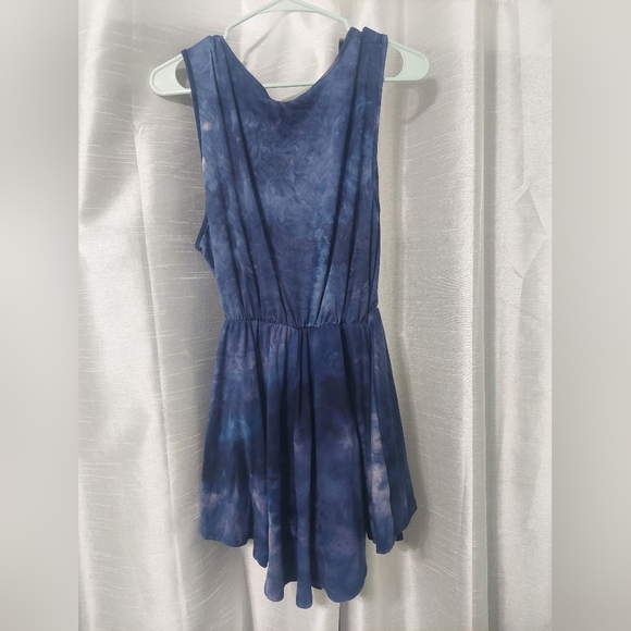 Rainbow blue tie-dye peplum bodysuit 3x - Picture 6 of 6